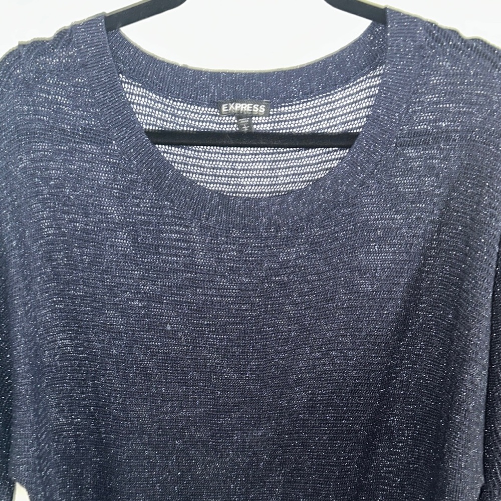 Express Midnight Blue Knit Top